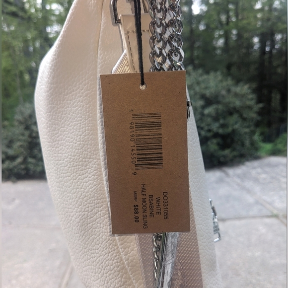 Steve Madden White Half Moon Sling Crossbody Bag With Matching Wallet. NWT. - Picture 5 of 16